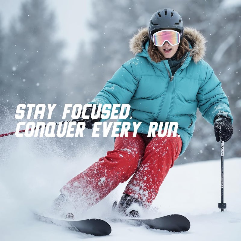 Golight Low Bridge Fit Ski Goggles – Asian Fit, Anti-Fog Double Lens, UV400 REVO Lens, Triple-Layer Foam for All-Day Skiing - Image 4